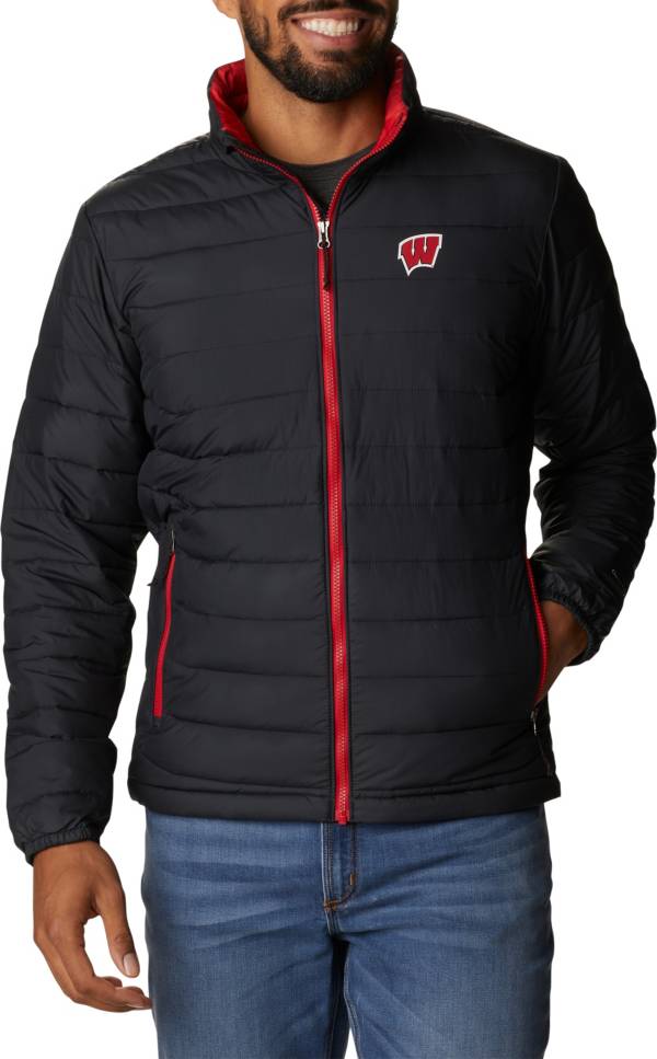 Columbia Men's Wisconsin Badgers Black CLG Powder Lite&trade; Jacket