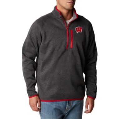 sorry, Columbia Men's Wisconsin Badgers Grey CLG Canyon Point&trade; Sweater Fleece 1/2 Zip is currently out of stock