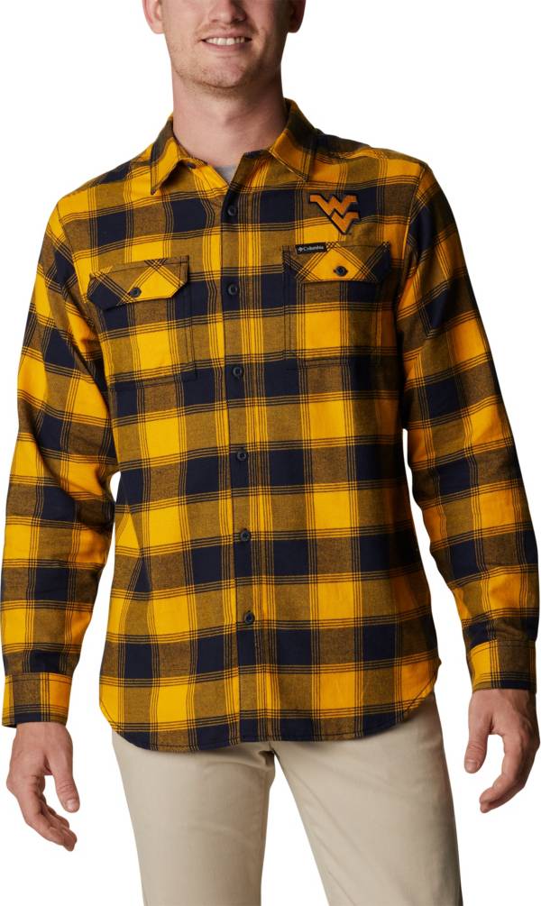Columbia Men's West Virginia Mountaineers Blue Plaid Flare Gun Flannel  Button Down Long Sleeve Shirt | Dick's Sporting Goods