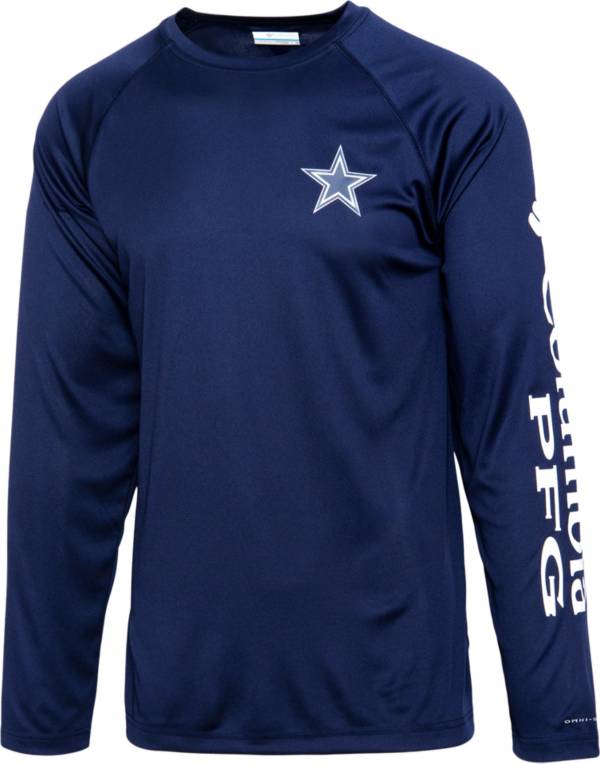 Columbia Men's Dallas Cowboys Terminal Navy Tackle Long Sleeve T-Shirt