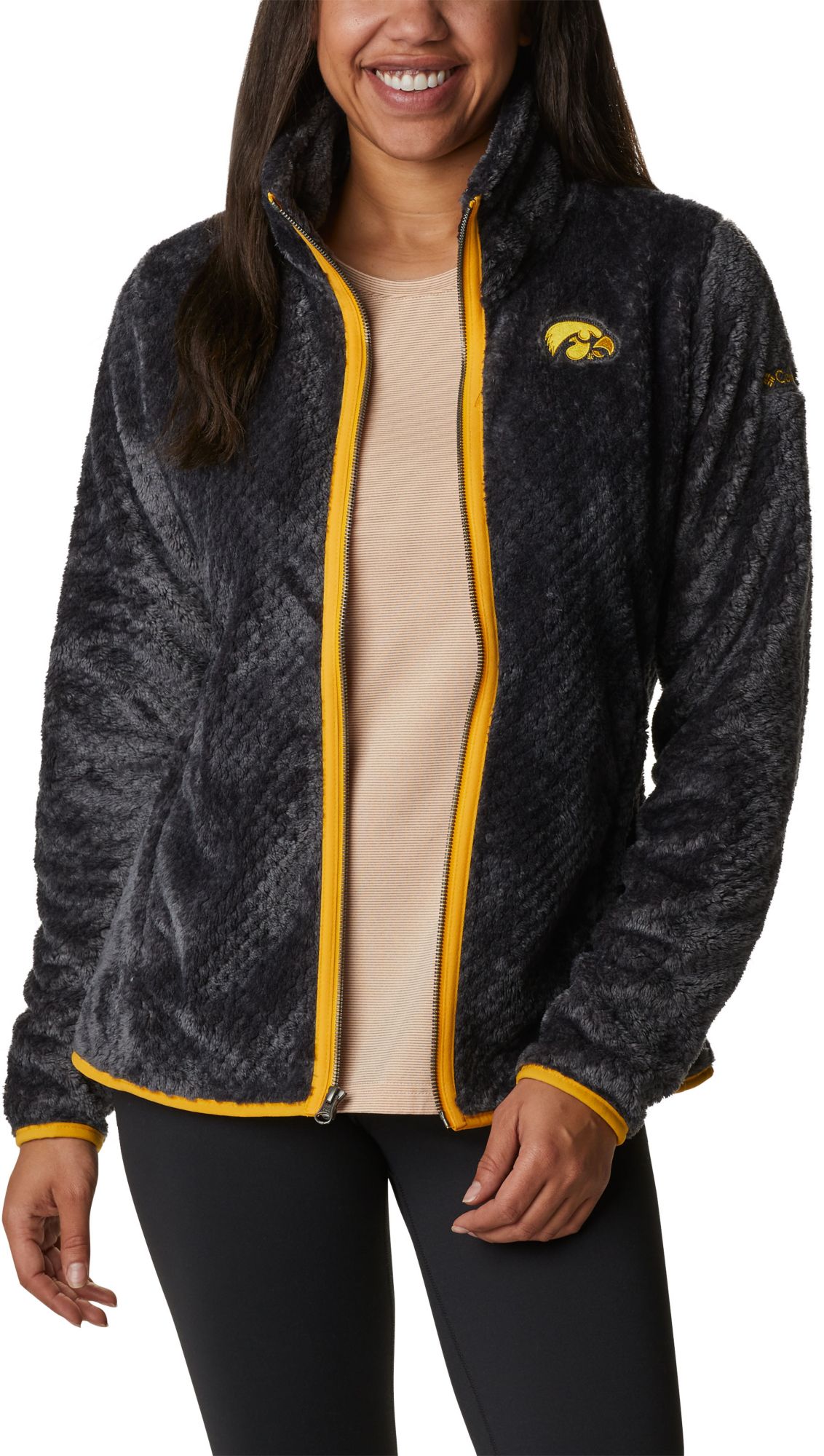 Columbia Women's Iowa Hawkeyes Black Fire Side Sherpa Full-Zip Jacket product image