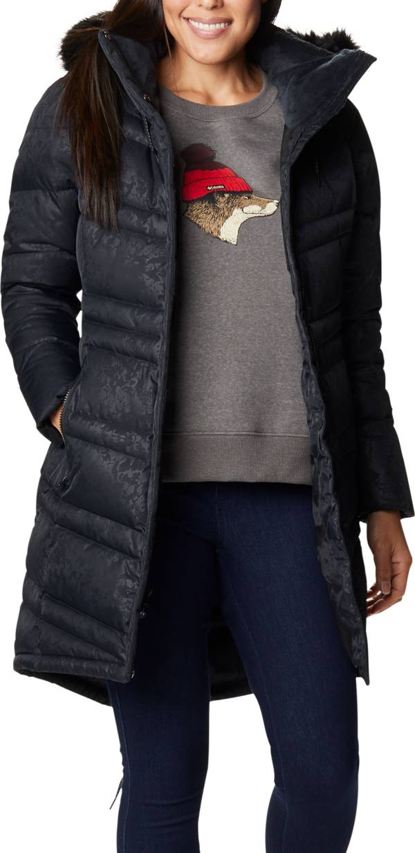 Columbia long best sale down jacket women's