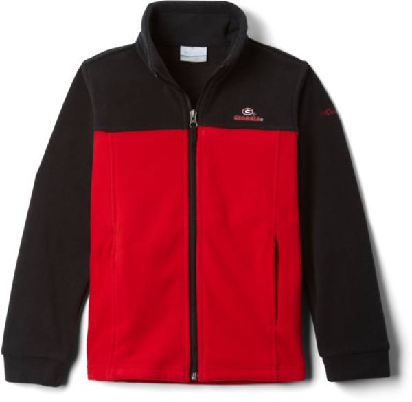 Columbia Youth Georgia Bulldogs Black/Red Flanker Full-Zip Fleece