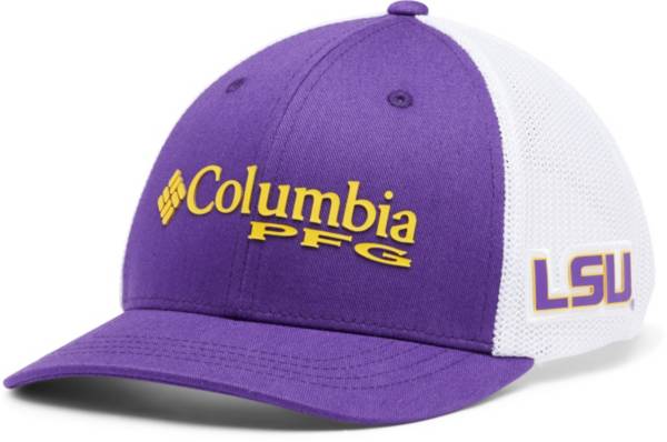 Columbia Youth LSU Tigers Purple PFG Mesh Adjustable Hat product image