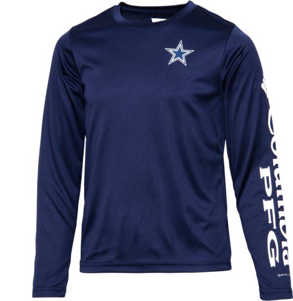 Columbia Youth Dallas Cowboys Terminal Navy Tackle Long Sleeve T-Shirt ...