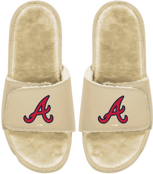 ISlide Atlanta Braves Tan Fur Sandals product image