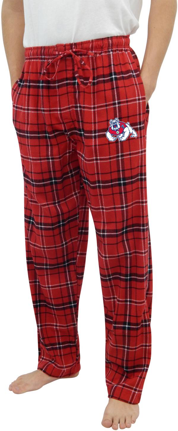 Concepts Sport Men's Fresno State Bulldogs Red Ultimate Embroidered Sleep Pants