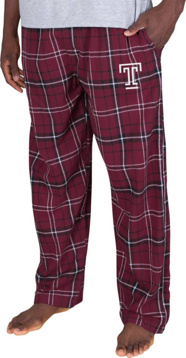 Concepts Sport Men's Temple Owls Cherry Ultimate Embroidered Sleep Pants
