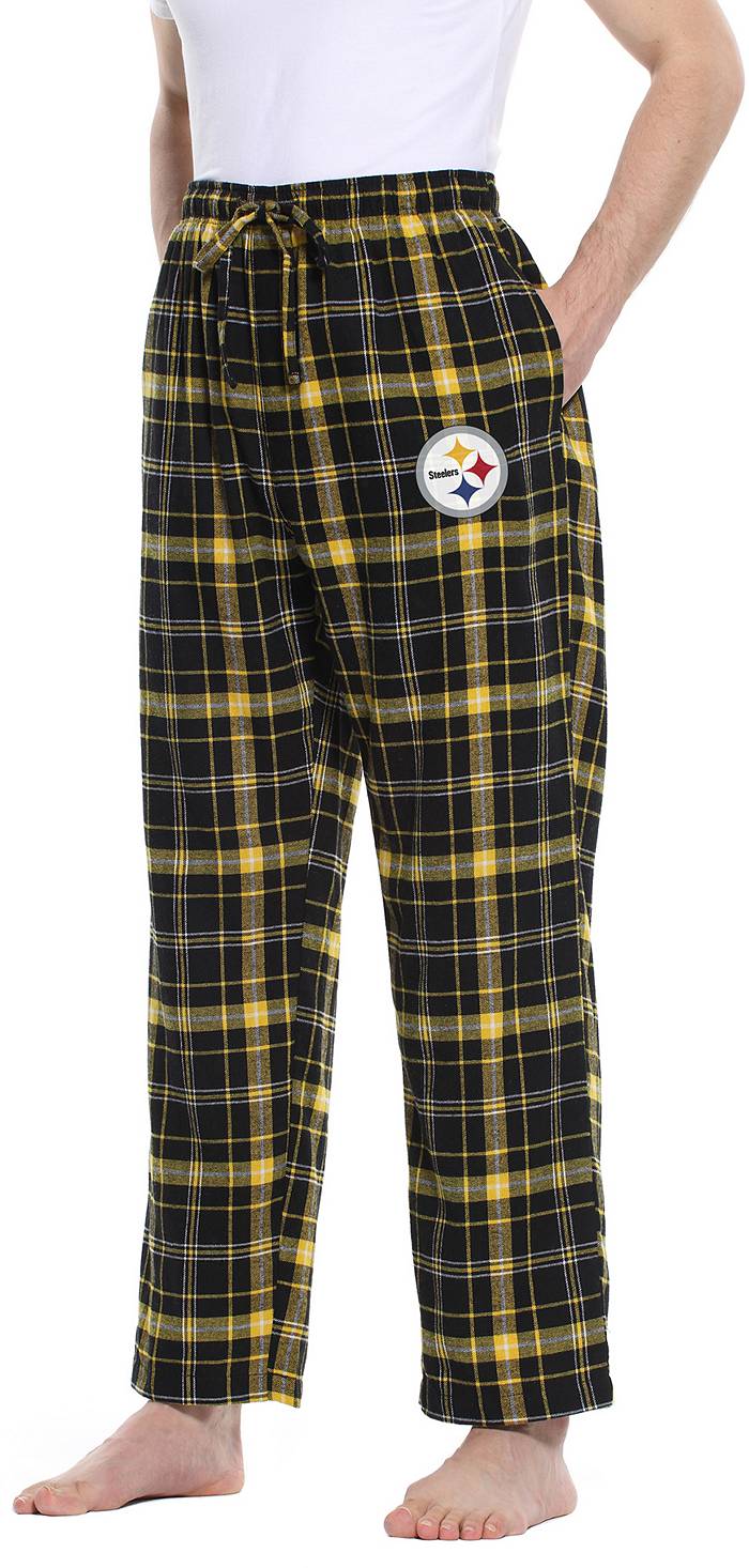 Concepts Sport Men's Pittsburgh Steelers Ultimate Black Flannel Pants