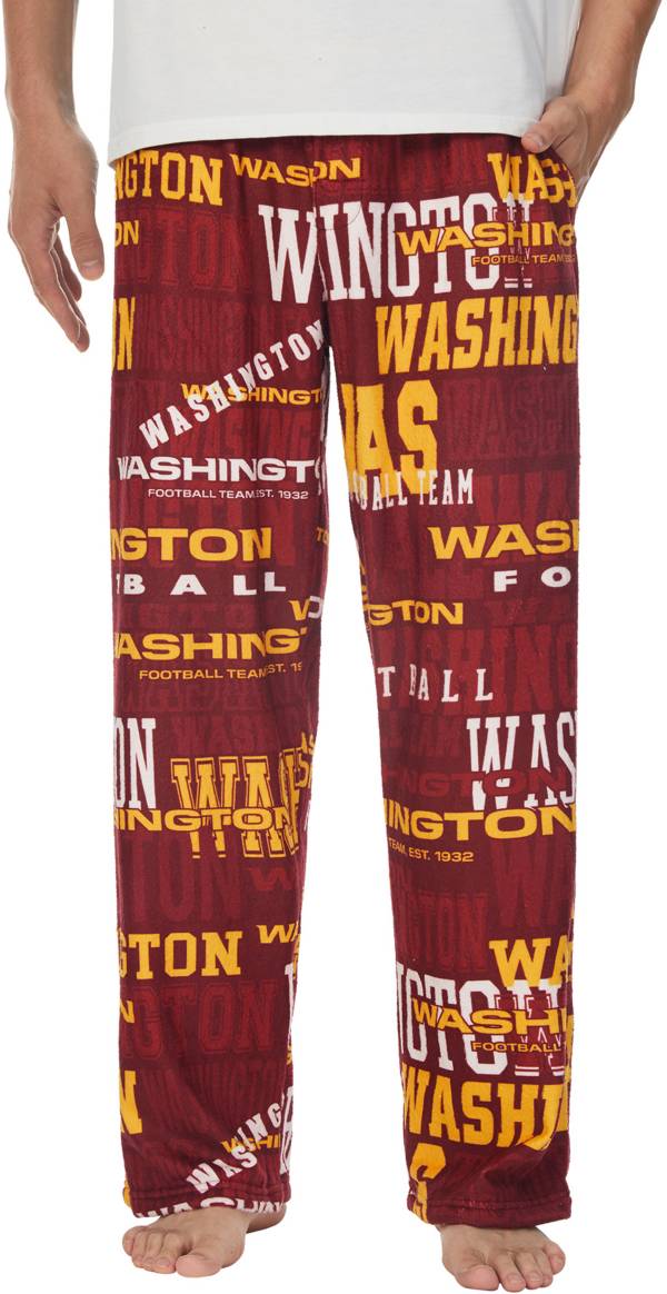 Concepts Sport Men's Washington Football Team Ensemble Red Fleece Pants