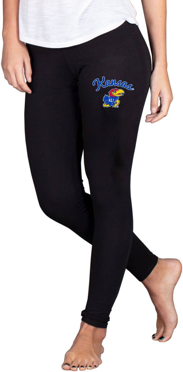 Concepts Sport Women's Kansas Jayhawks Black Fraction Leggings product image
