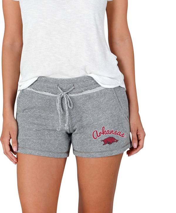 Concepts Sport Women's Arkansas Razorbacks Grey Mainstream Terry Shorts ...