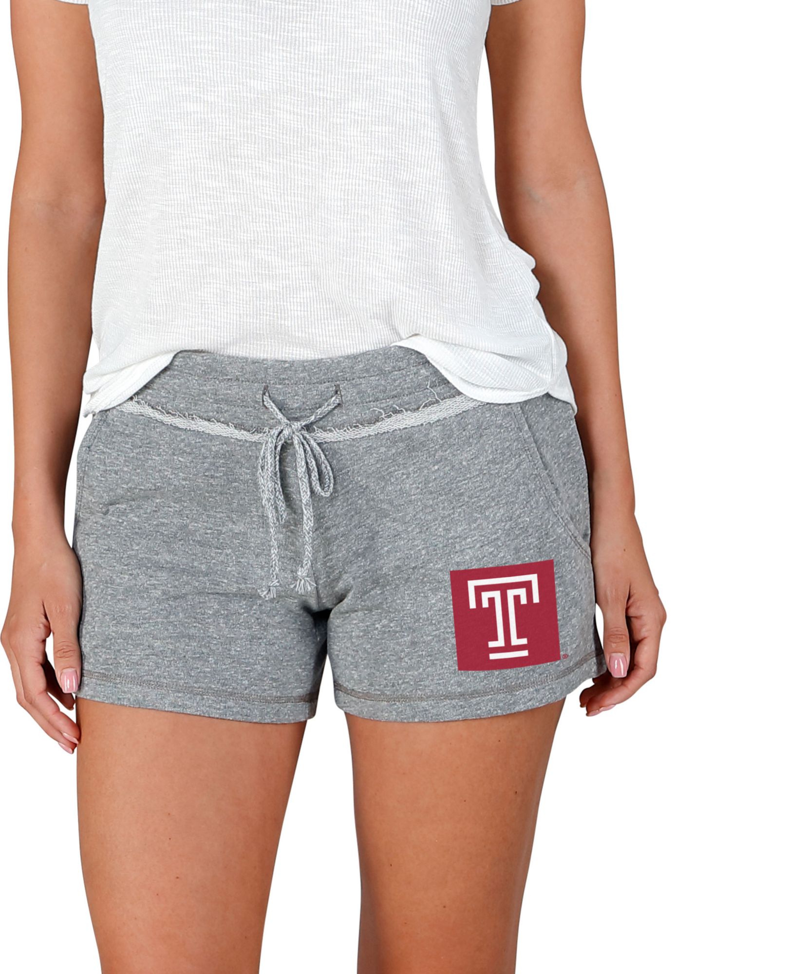 Concepts Sport Women's Temple Owls Grey Mainstream Terry Shorts