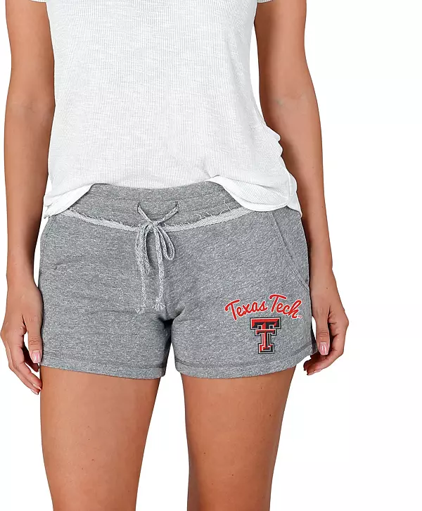 Concepts Sport Women's Texas Tech Red Raiders Grey Mainstream Terry Shorts