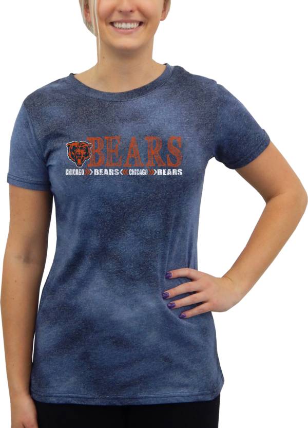 Concepts Sport Women's Chicago Bears Tie Dye Navy Short-Sleeve Top