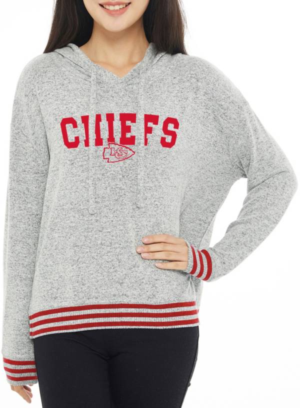 Concepts Sport Women's Kansas City Chiefs Siesta Grey Long Sleeve Hoodie