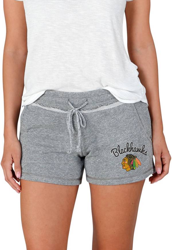 Concepts Sport Women's Chicago Blackhawks Grey Terry Shorts product image