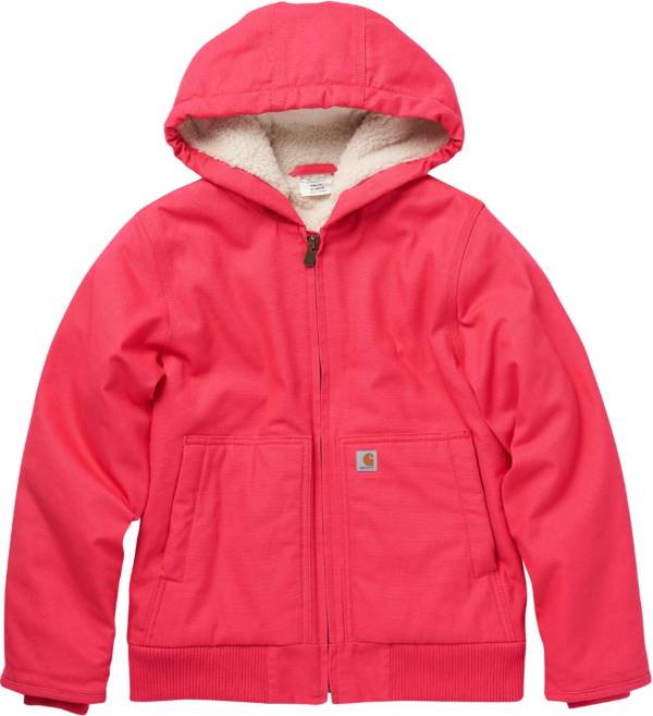 Carhartt Girls' Little Cozy Fleece Sherpa Lined Hooded Jacket 