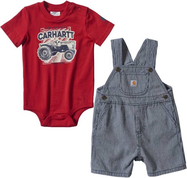Carhartt Infant Boy's Sticking Stripe Shortall Set product image