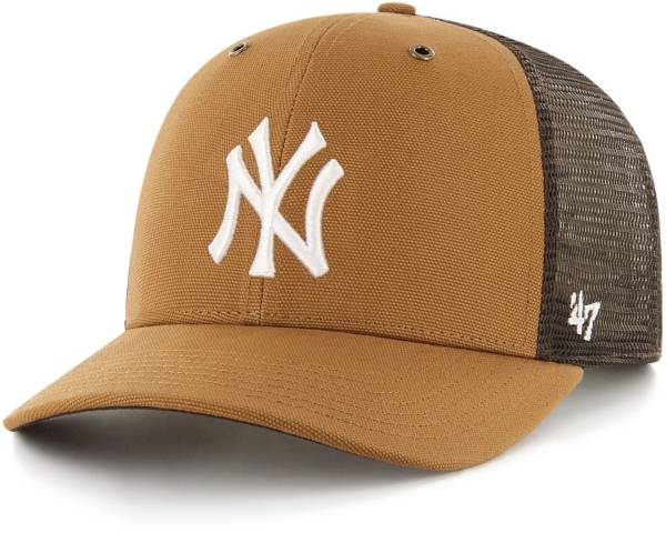 Carhartt Men's New York Yankees Brown Mesh MVP Adjustable Hat