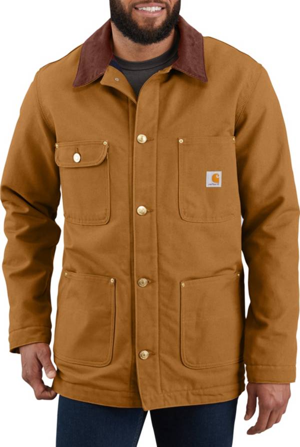 Carhartt Men's Loose fit Firm Duck Blanket-Lined Chore Coat