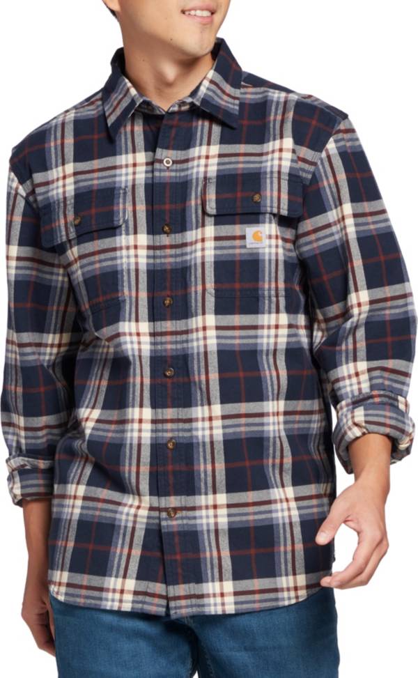 Carhartt Men's Loose Fit Heavyweight Long Sleeve Flannel Plaid