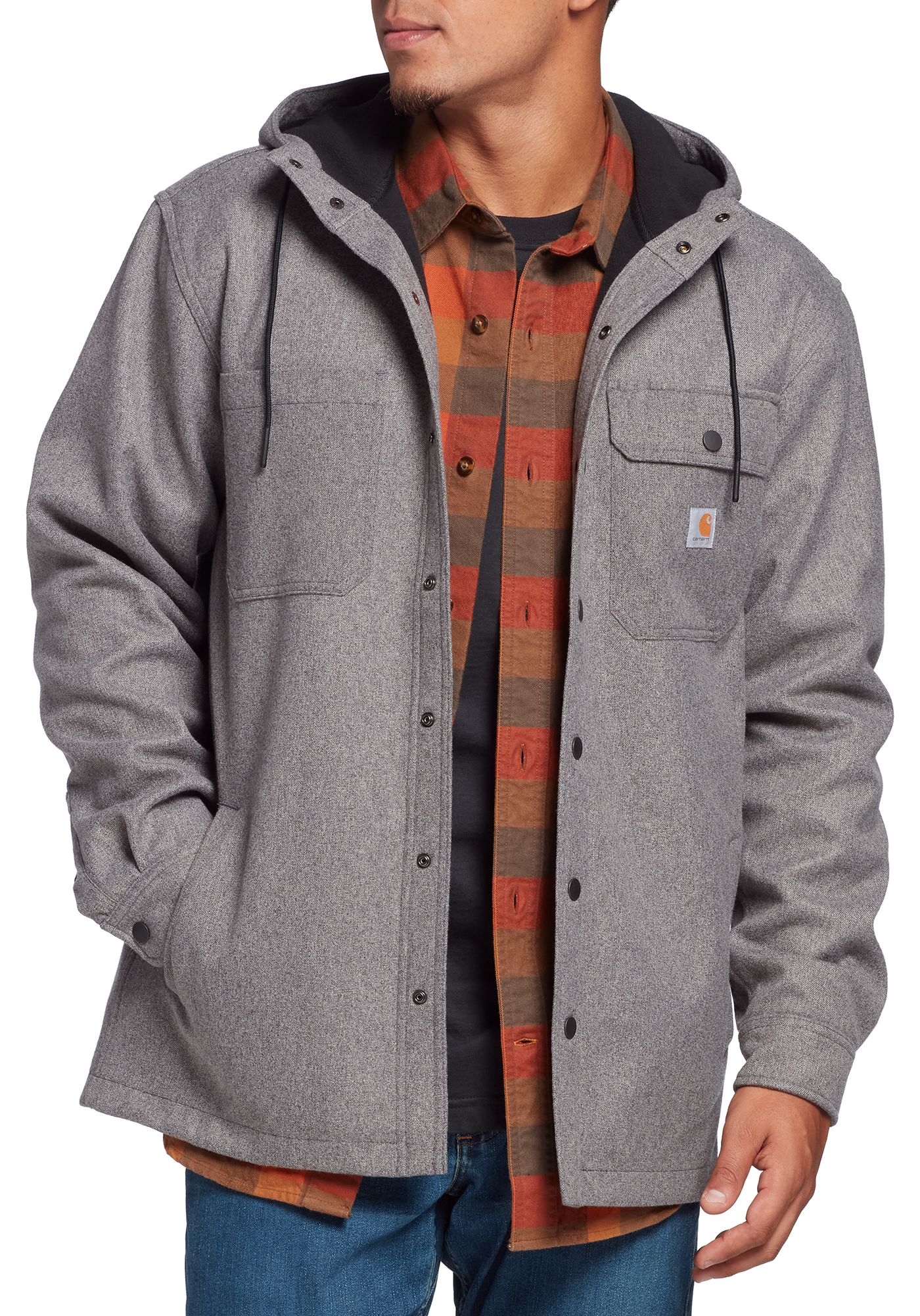 Carhartt Men s Rain Defender Relaxed Fit Heavyweight Hooded Shirt Jacket Publiclands