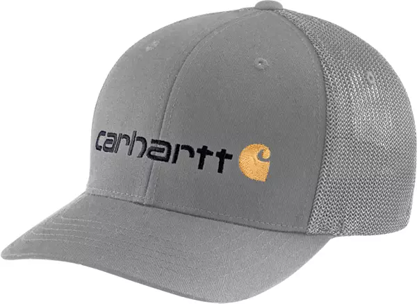 Carhartt Men's Rugged Flex Fitted Canvas Mesh Back Logo Graphic