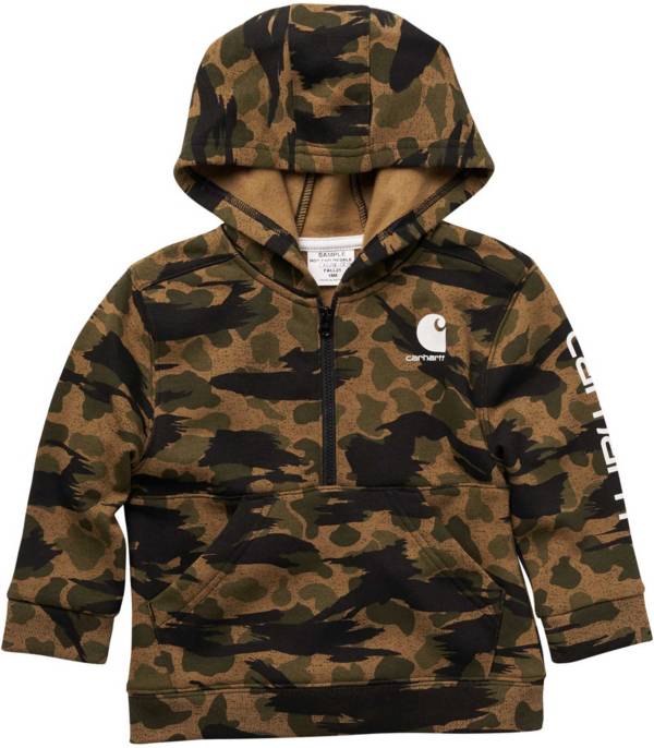 Carhartt Toddler Boys' Camo Half-Zip Pullover Hoodie