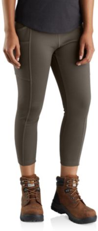 Carhartt Women's Force Stretch Utility Legging (Regular and Plus Sizes),  Black Heather, Small Tall