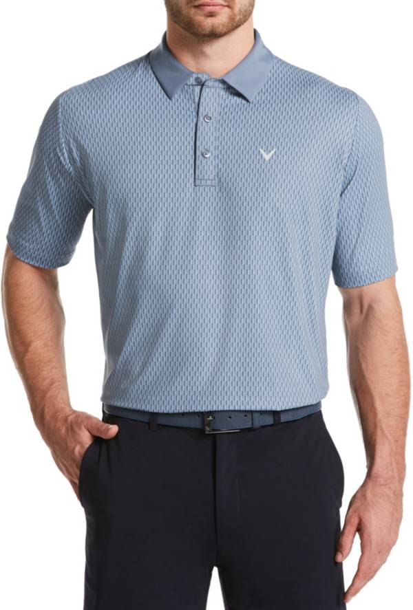 Callaway Men's All-Over Tees Print Swing Tech Short Sleeve Golf Polo