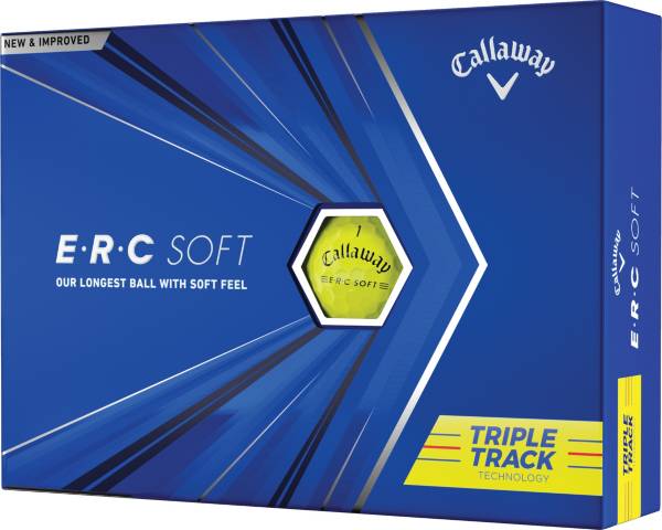 blue and yellow golf balls
