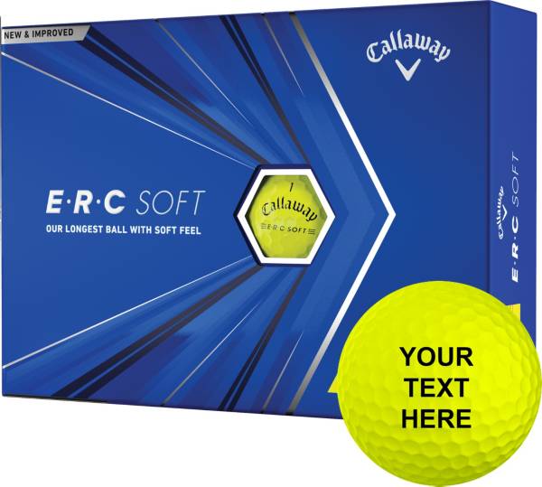 Callaway 2021 ERC Soft Triple Track Yellow Personalized Golf Balls product image