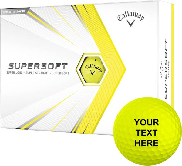 Callaway 2021 Supersoft Yellow Personalized Golf Balls