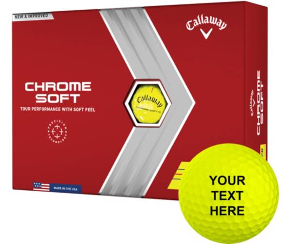 Callaway 2022 Chrome Soft Triple Track Yellow Personalized Golf Balls product image