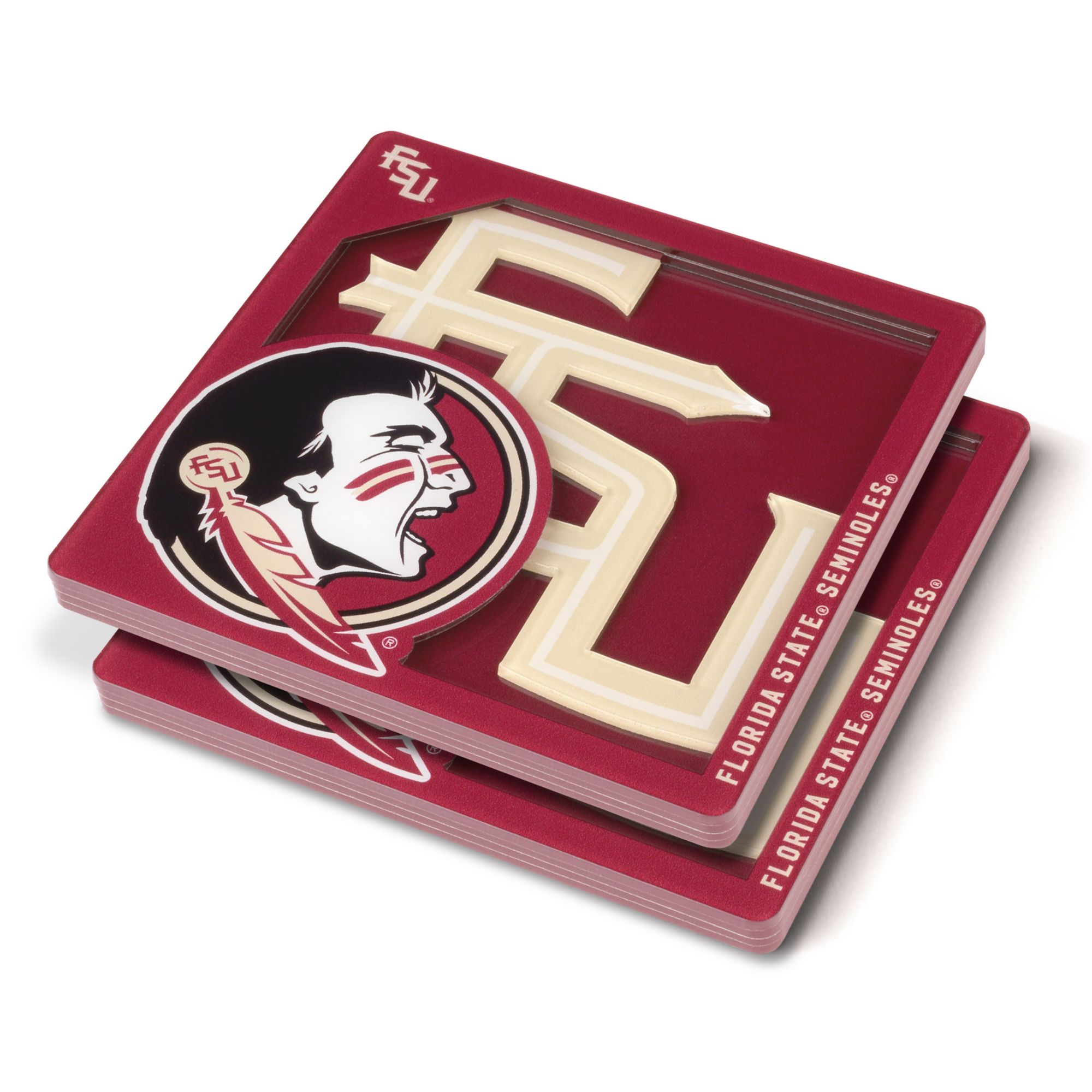 YouTheFan Florida State Seminoles Logo Series Coaster Set product image