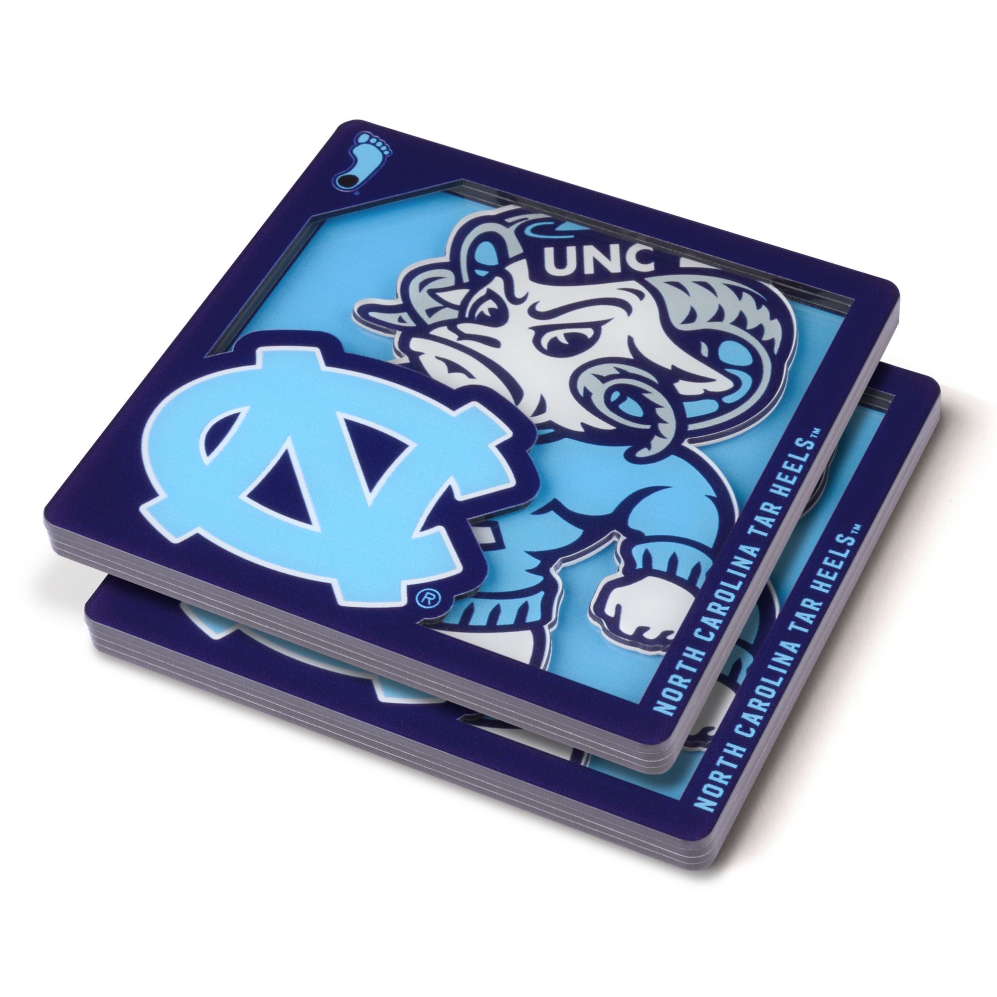 You the Fan North Carolina Tar Heels Logo Series Coaster Set