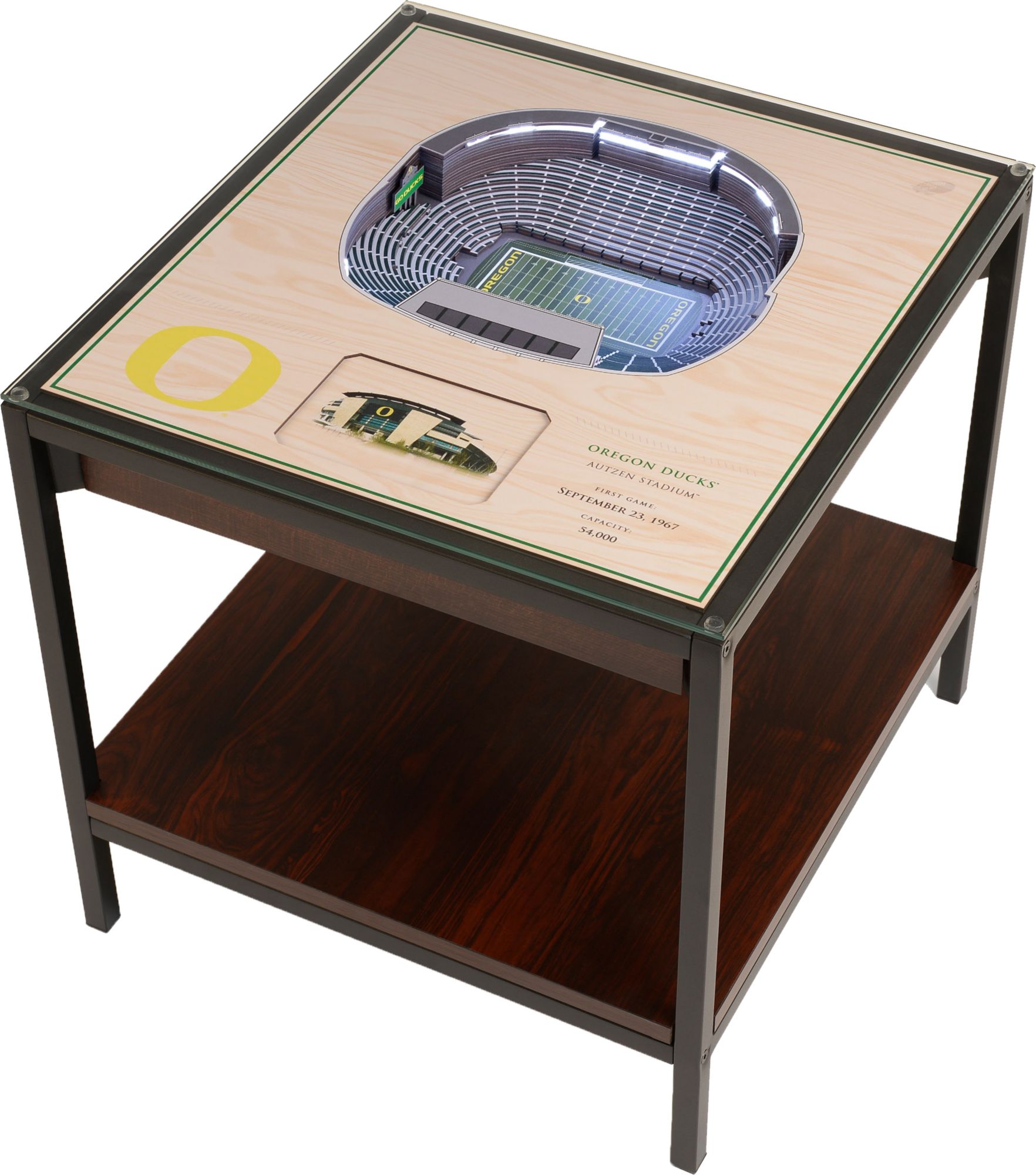 You The Fan Oregon Ducks 25-Layer Stadium Views Lighted End Table