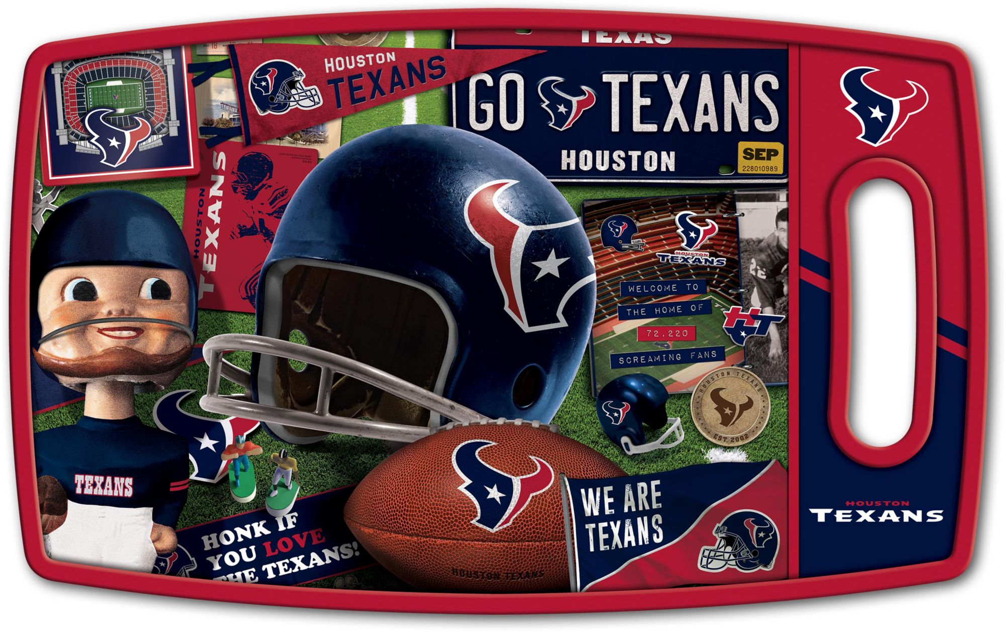 YouTheFan Houston Texans Retro Cutting Board product image