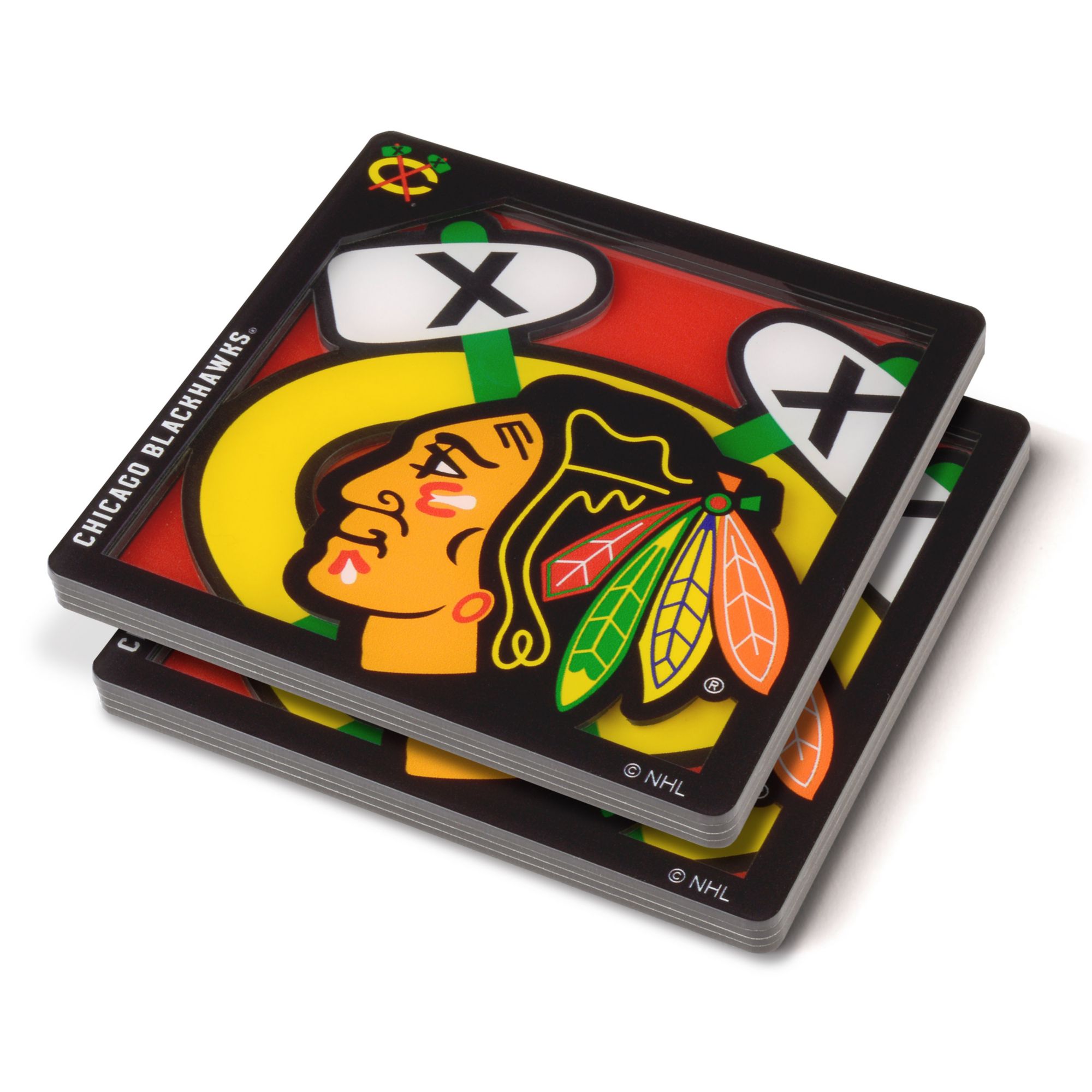 YouTheFan Chicago Blackhawks Logo Series Coaster Set product image
