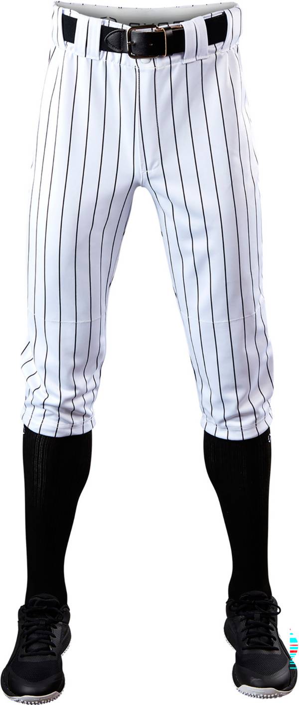 White pants with hot sale black pinstripes