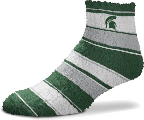 For Bare Feet Michigan State Spartans Stripe Cozy Socks