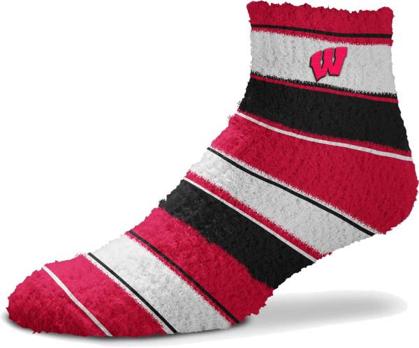 For Bare Feet Wisconsin Badgers Stripe Cozy Socks