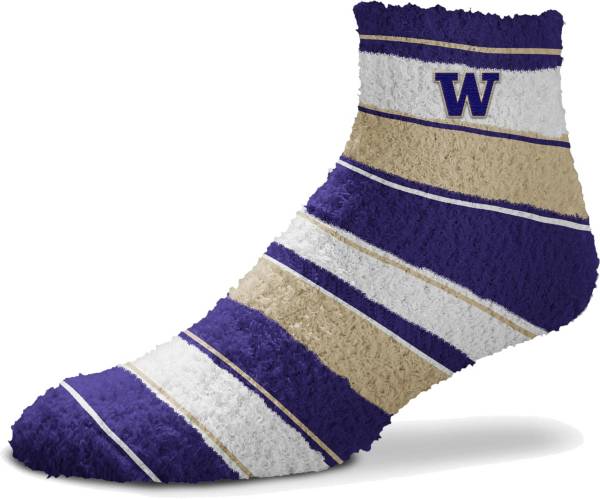 For Bare Feet Washington Huskies Stripe Cozy Socks