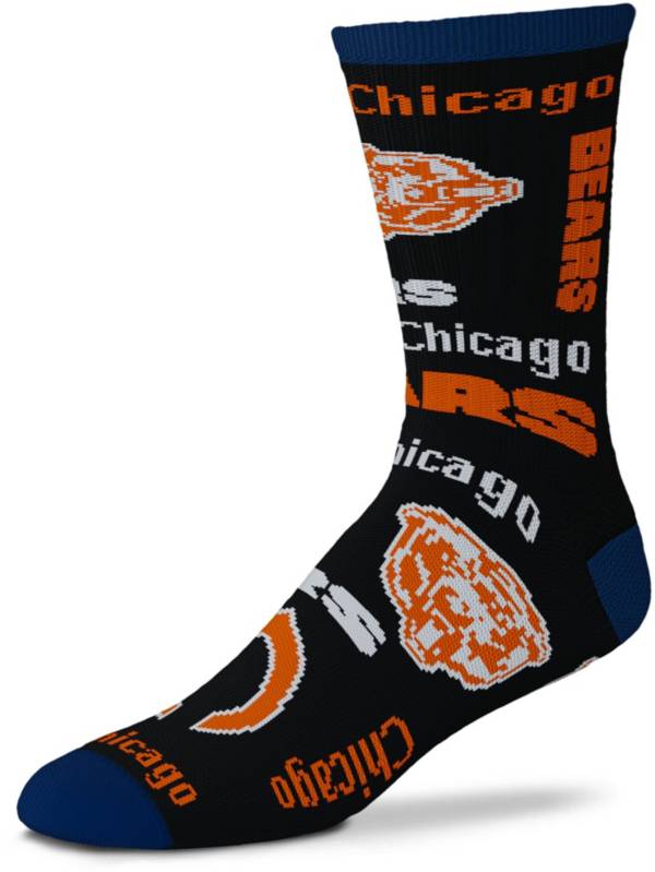 For Bare Feet Chicago Bears Black to Black Socks