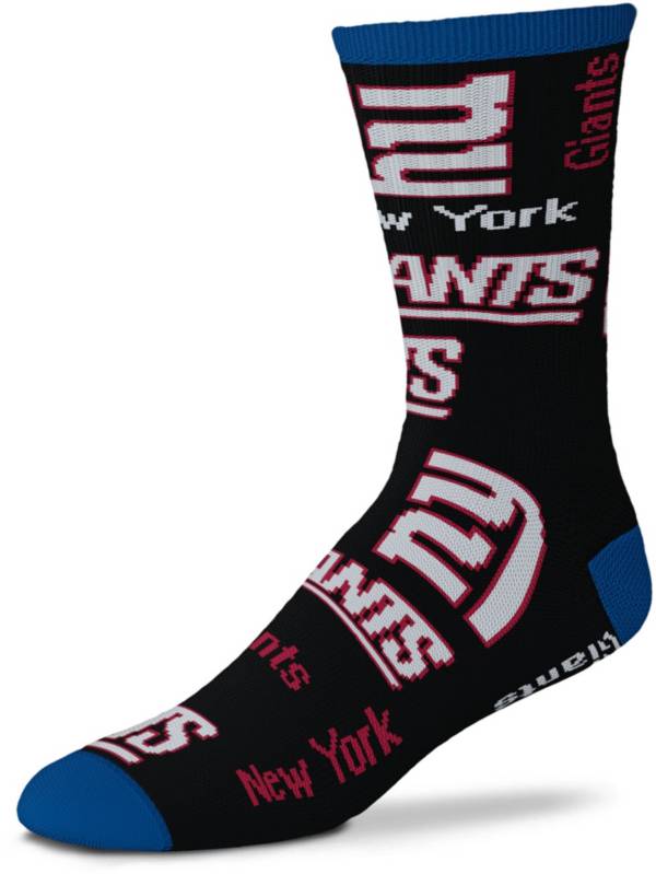 For Bare Feet New York Giants Black to Black Socks