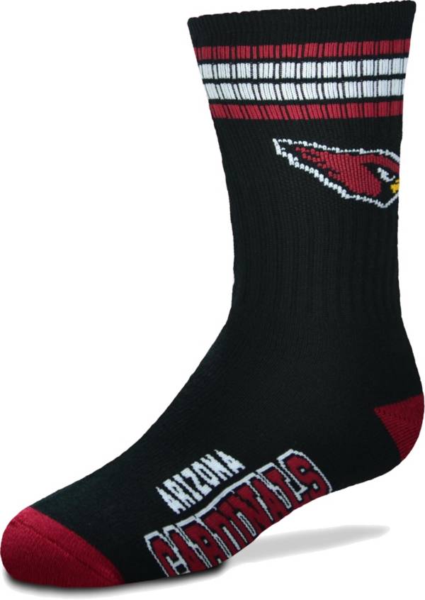 For Bare Feet Youth Arizona Cardinals 4-Stripe Deuce Crew Socks product image
