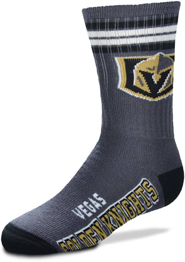 For Bare Feet Youth Vegas Golden Knights 4-Stripe Deuce Crew Socks product image
