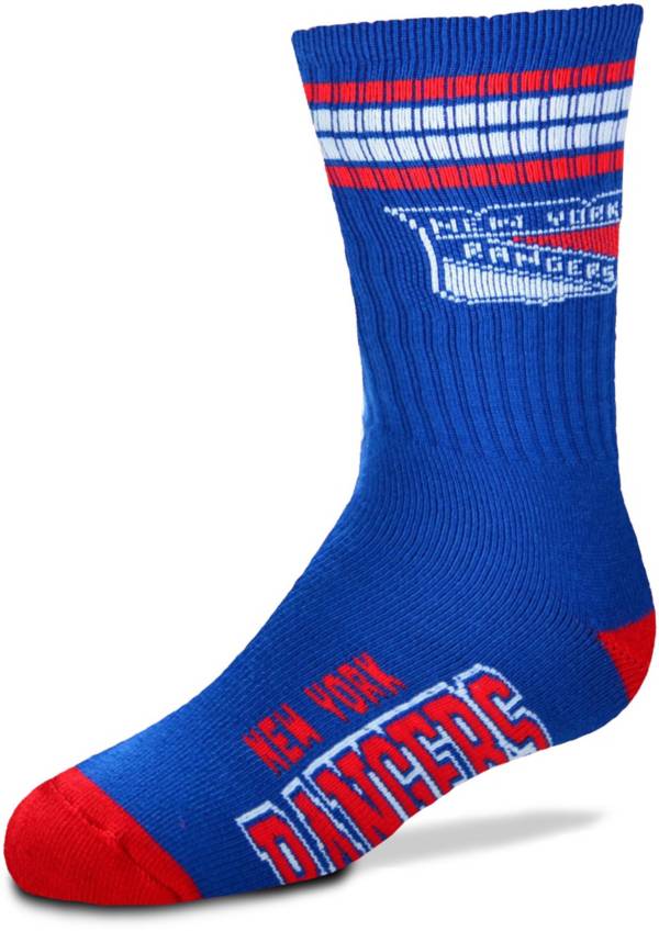 For Bare Feet Youth New York Rangers 4-Stripe Deuce Crew Socks product image