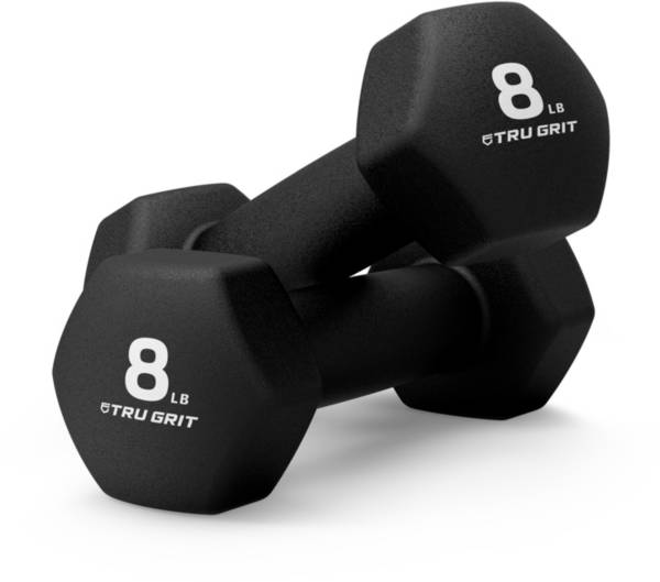 Tru Grit Hex Neoprene Dipped Dumbbells - Pair